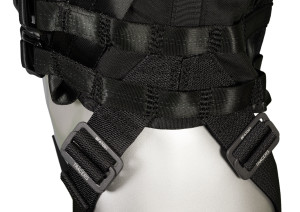 Stunt harness vest for woman